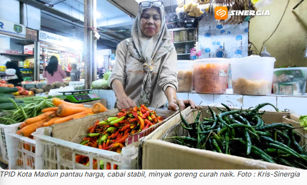 TPID Kota Madiun Pantau Bapokting, Cabai Aman Minyak Goreng Curah Naik
