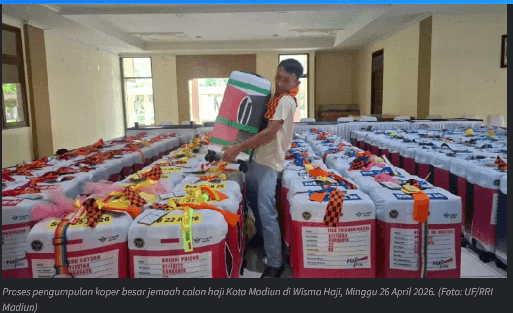 Jemaah Haji Kota Madiun Kumpulkan Koper di Wisma Haji