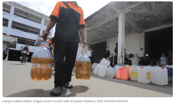 Harga Cabai di Kota Madiun Stabil, Minyak Goreng Curah Mulai Naik
