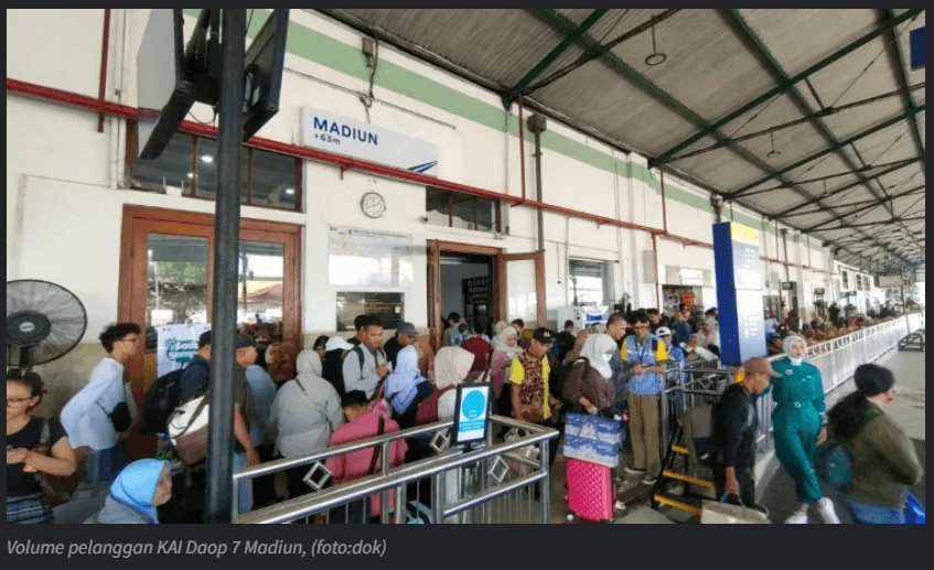 KAI Daop 7 Madiun Capai 3 Juta Pelanggan di Triwulan I Tahun 2026