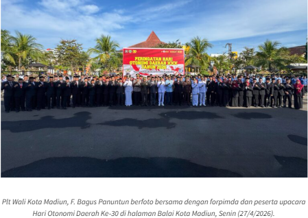 Peringatan Hari Otda Ke-30, Plt Wali Kota Madiun Ingatkan Seluruh Program Harus Jelas Kemanfaatanya