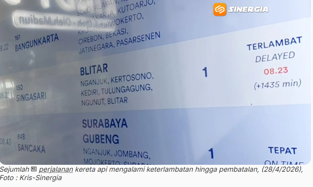 Dampak Insiden Bekasi Timur, KAI Daop 7 Batalkan Perjalanan KA Madiun Jaya dan KA Singasari, Tiket Dikembalikan 100 Persen