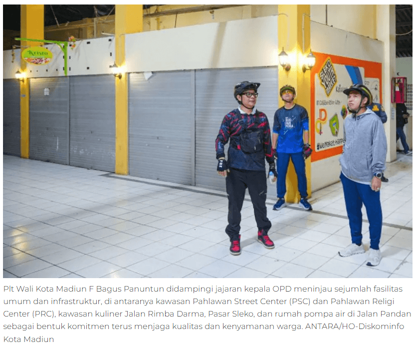 Plt Wali Kota Madiun cek fasum pastikan kenyamanan masyarakat