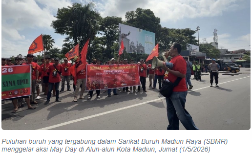 Serikat Buruh Madiun Raya Kecam Peringatan May Day di Monas, Suarakan 10 Tuntutan Rakyat