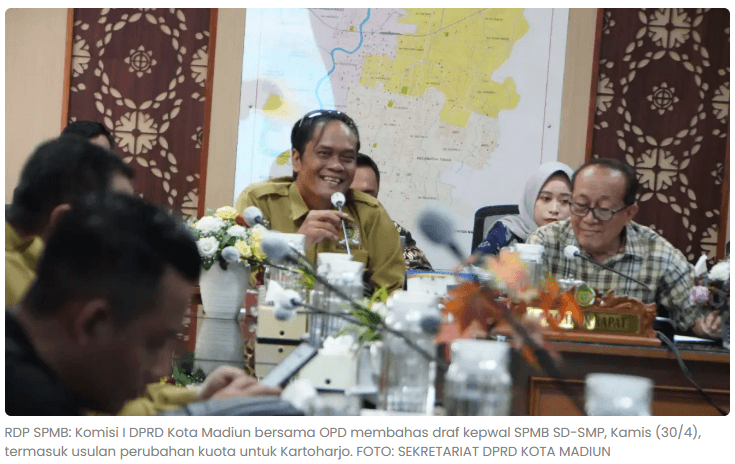Hanya Punya Satu SMP, DPRD Kota Madiun Usul Kuota Jalur Domisili Kartoharjo Diubah