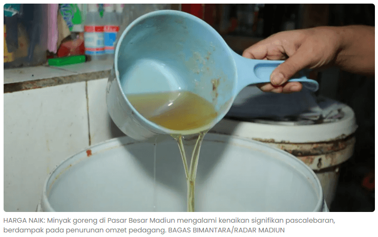 Harga Minyak Goreng di Madiun Naik Gila-gilaan, Omzet Pedagang Anjlok