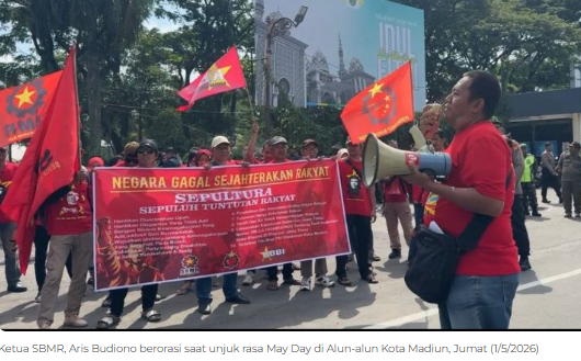 SBMR Kecam Aksi May Day di Monas, Soroti Nasib Ojol dan PKL di Madiun