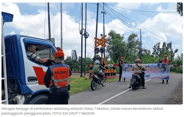 Awal 2026, 20 Kasus Kecelakaan di Perlintasan Sebidang Wilayah Daop 7 Madiun