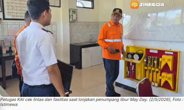 Lonjakan Penumpang Libur May Day, KAI Daop 7 Madiun Perketat Pengecekan Lintas