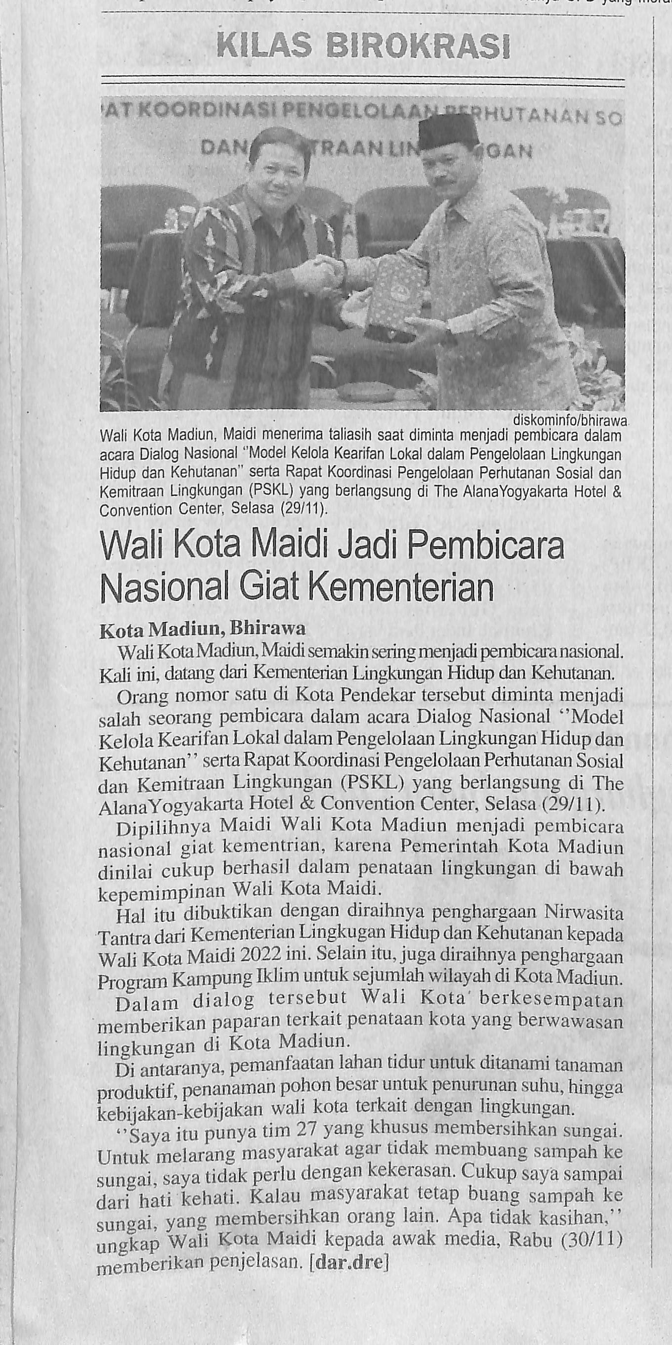 Walikota Maidi Jadi Pembicara Nasional Giat Kementerian
