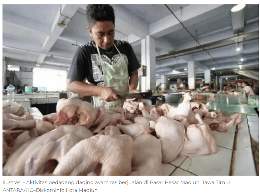 Kota Madiun alami deflasi April 2026 karena harga daging ayam turun