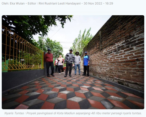Proyek Pavingisasi Kota Madiun Tuntas Dua Bulan, Masuk MURI?