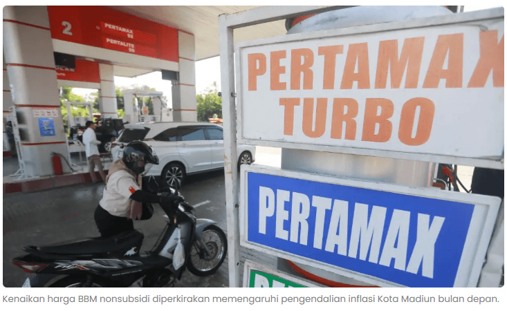 Harga BBM Nonsubsidi Naik, Inflasi Madiun Terancam