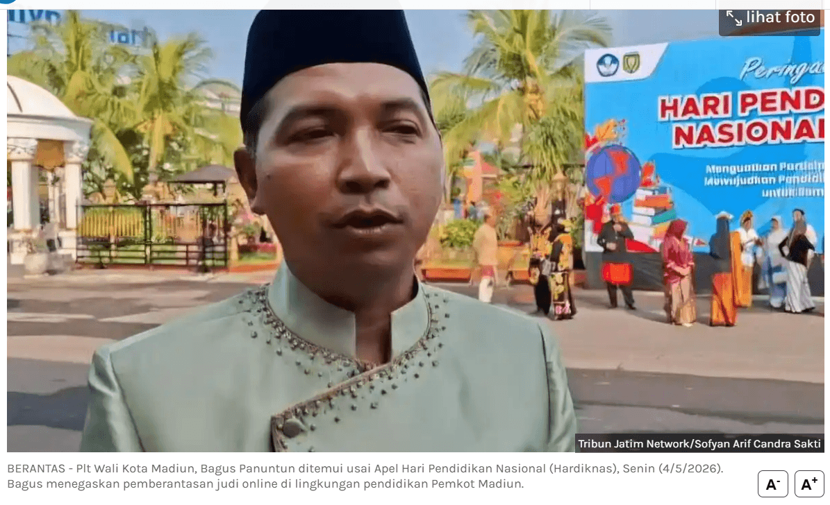Plt Wali Kota Madiun Ingatkan Bahaya Judi Online Generasi Muda: Tak Ada Ceritanya Penjudi Sukses