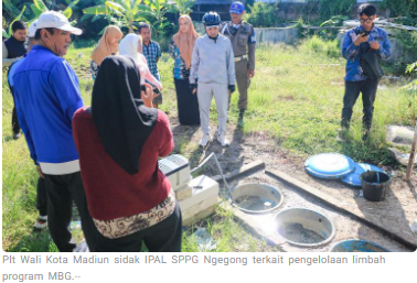 Plt Wali Kota Madiun Temukan IPAL SPPG Ngegong Belum Sesuai Standar