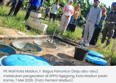 Plt Wali Kota Madiun Soroti Pembangunan IPAL di SPPG Ngegong yang Dinilai Belum Sesuai Standar