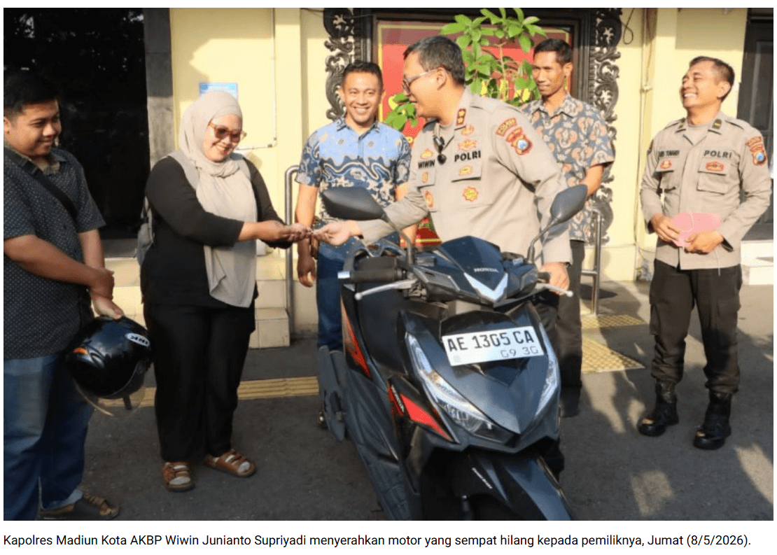 Viral di Medsos, Motor Hilang di Sunday Market Bantaran Madiun Akhirnya Kembali ke Pemilik