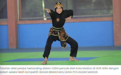 59 Atlet Pelajar Bertarung di O2SN Pencak Silat Kota Madiun, Nomor Tanding Dibuka