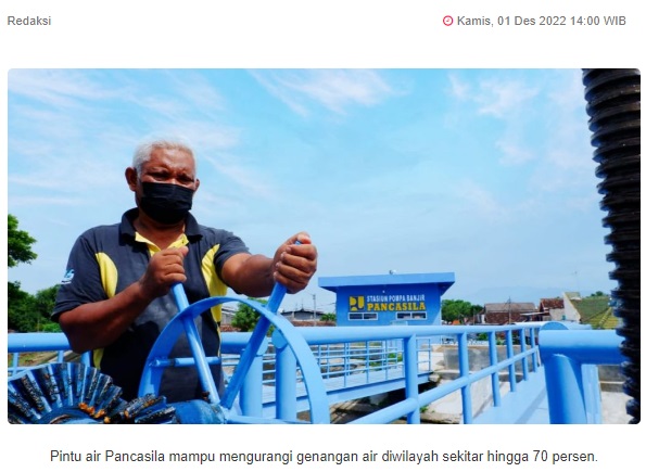 Cegah Banjir di Permukiman, Pemkot Madiun Bangun Pintu Air