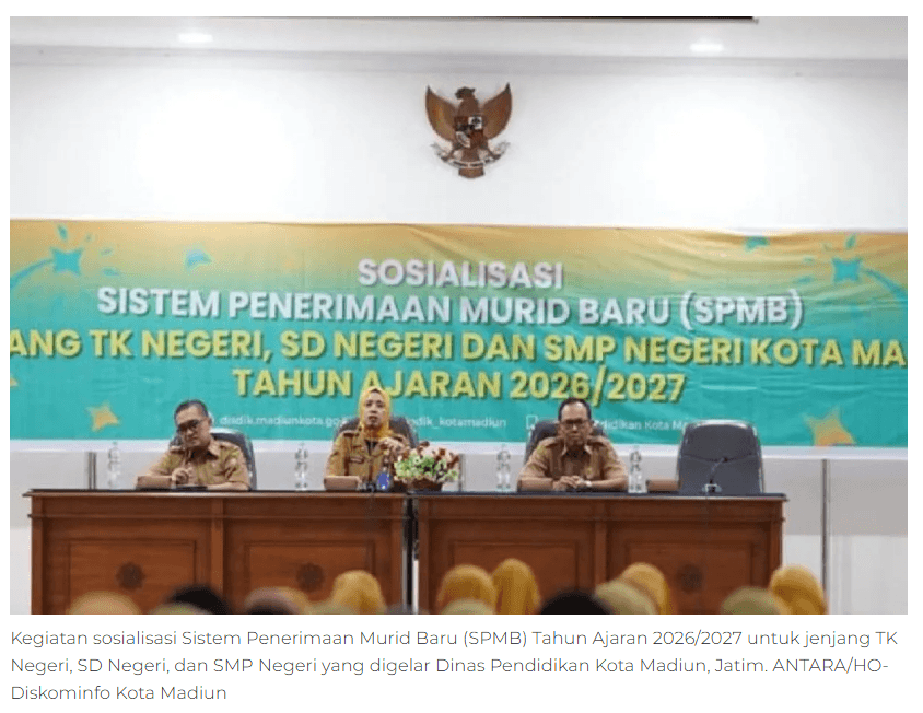 Penghafal kitab suci semua agama bisa dapat golden ticket SPMB Madiun