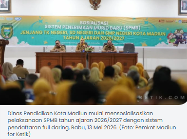 SPMB 2026 Kota Madiun Terapkan Full Daring, Ada Perubahan Rayon hingga Jalur Domisili