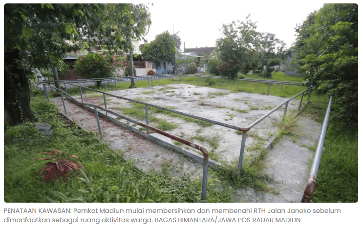 Pemkot Madiun Tata RTH Janoko, Disiapkan Jadi Ruang Aktivitas Warga