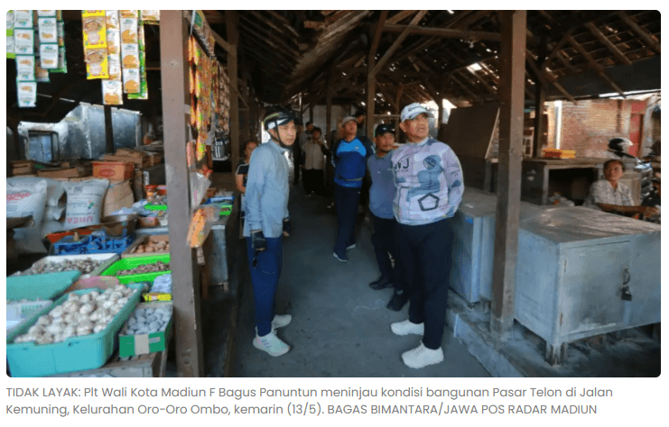 Pemkot Madiun Bakal Benahi Pasar Telon, Fokus Perbaikan Fasilitas