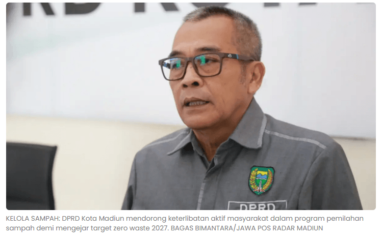 Kejar Zero Waste 2027, DPRD Kota Madiun Dorong Warga Aktif Pilah Sampah dari Rumah