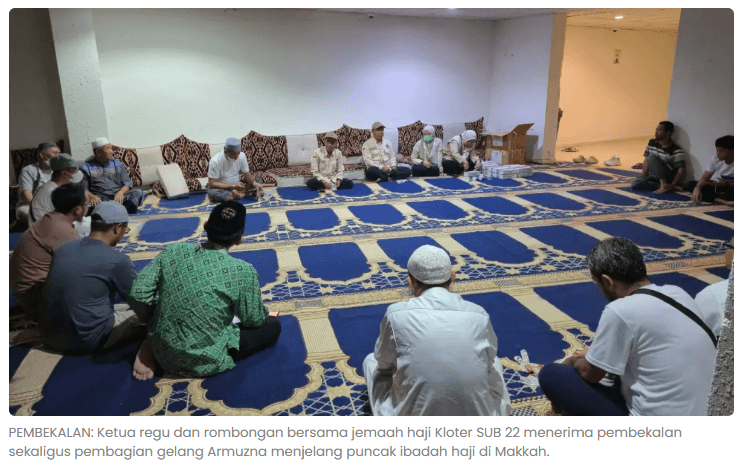 Jelang Puncak Haji, CJH Madiun Dibekali Gelang Khusus Armuzna