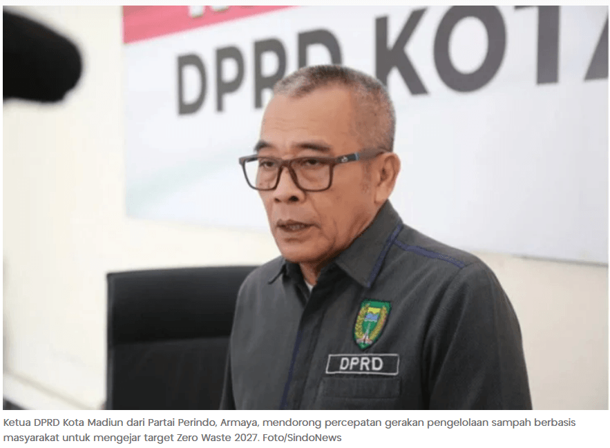 Zero Waste 2027 Terhambat, Ketua DPRD Madiun dari Perindo Dorong Pengelolaan Sampah di Rumah