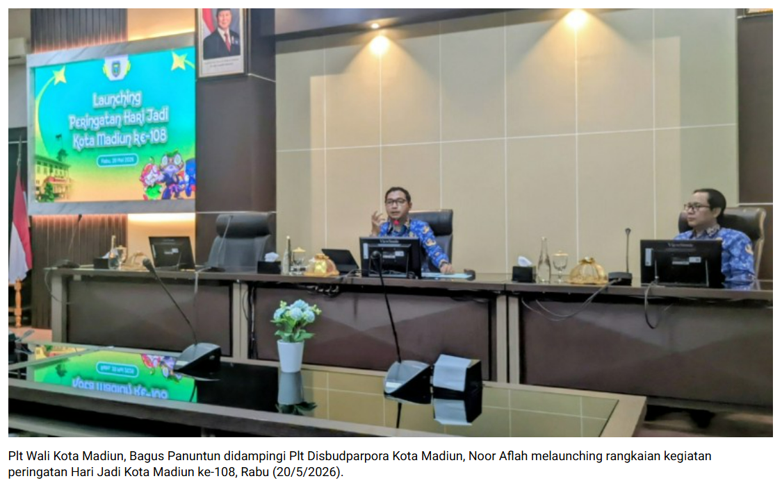 Pemkot Madiun Luncurkan Agenda Hari Jadi ke-108, Bakal Libatkan Pelaku Lokal