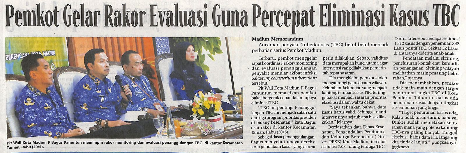 Pemkot Gelar Rakor Evaluasi Guna Percepat Eliminasi Kasus TBC