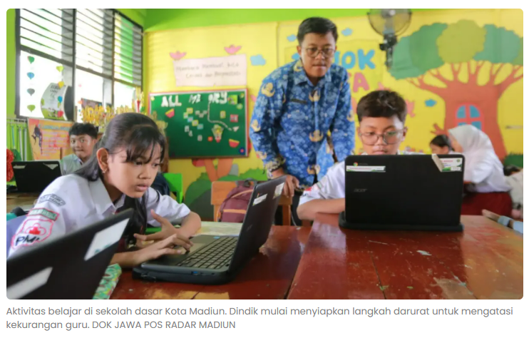 Kota Madiun Kekurangan 158 Guru, Dindik Tarik Guru DPK dari TK Swasta