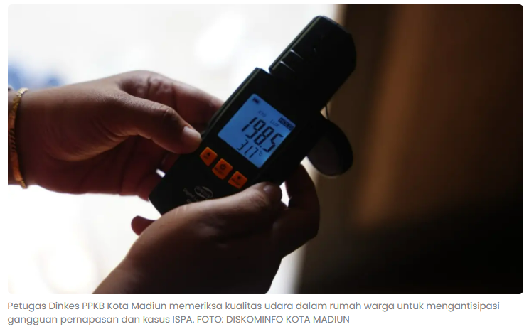 Dinkes Kota Madiun Pantau Kualitas Udara Rumah Warga, Antisipasi ISPA