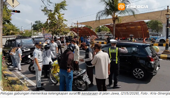 Razia Gabungan di Kota Madiun, Banyak Kendaraan Kena Tilang karena Pajak Mati