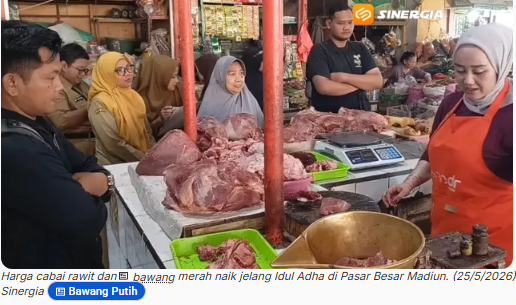 Jelang Idul Adha 2026, Harga Cabai Rawit dan Bawang Merah Naik, Permintaan Daging Sapi Naik