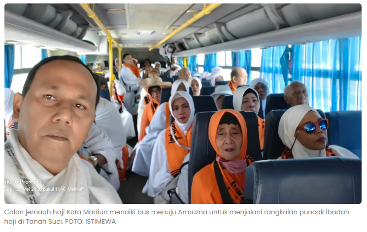 CJH Kota Madiun Bergerak ke Armuzna, 104 Jemaah Lansia dan Risti Jalani Murur