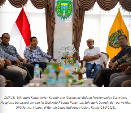 Pemerintah Pusat Dorong Pemkot Madiun Dorong Perkuat Ekonomi Berbasis Lokal