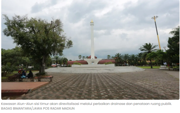 Alun-Alun Madiun Sisi Timur Bakal Dipermak, Pemkot Siapkan Kawasan Wisata Terintegrasi