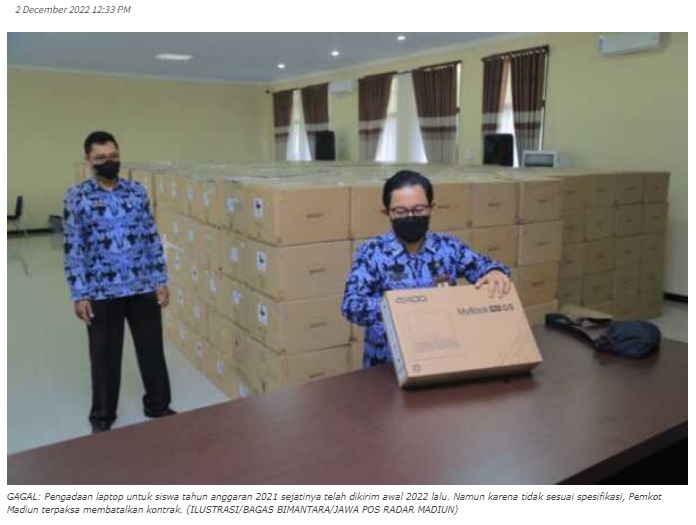 Harus Lebih Hati-Hati, Kejari Kota Madiun Dampingi Pengadaan Laptop