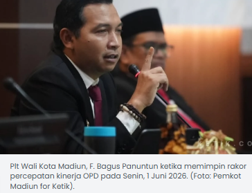 Hadapi Dampak Dinamika Global, Plt Wali Kota Madiun Dorong Percepatan Kinerja OPD