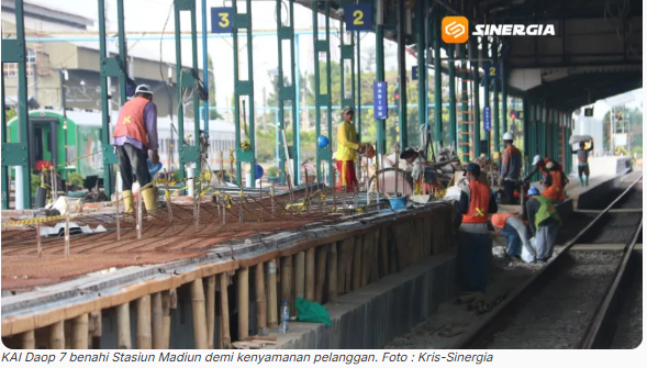 Stasiun Madiun Berbenah, KAI Daop 7 Tingkatkan Fasilitas dan Kenyamanan Penumpang