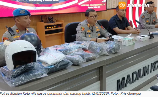 Polres Madiun Kota Ungkap 3 Kasus Curanmor, 4 Tersangka Residivis Dibekuk