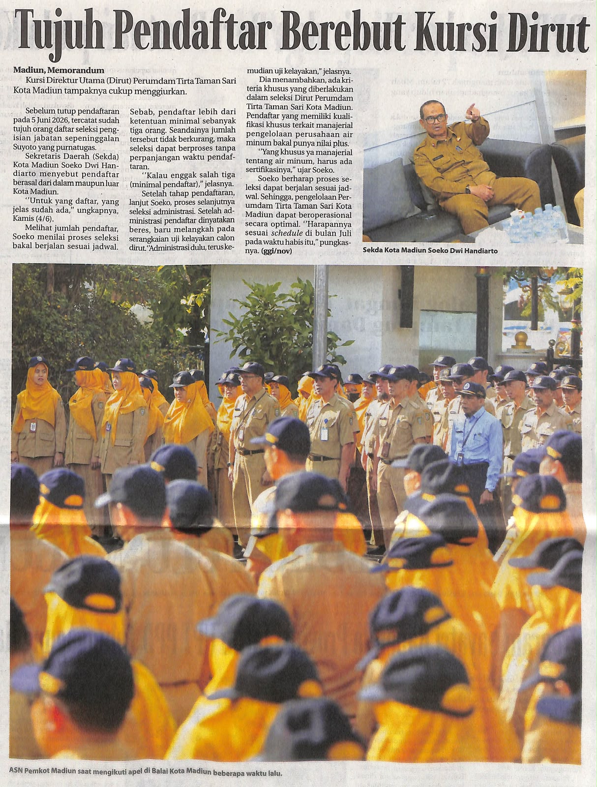 Tujuh Pendaftar Berebut Kursi Dirut