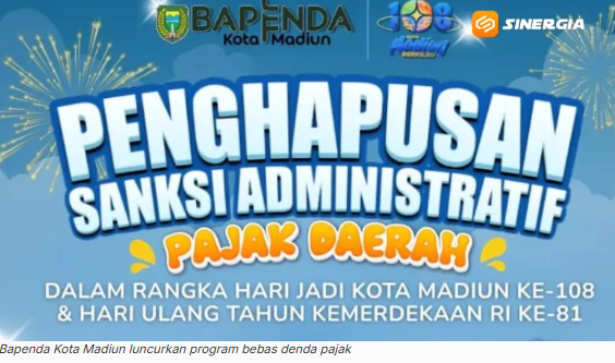Bapenda Kota Madiun Hapus Denda Pajak Daerah, Program Bebas Sanksi Bapenda Sambut Hari Jadi Kota ke-108