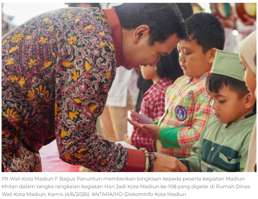 Pemkot Madiun gelar khitan massal saat peringati hari jadi ke-108