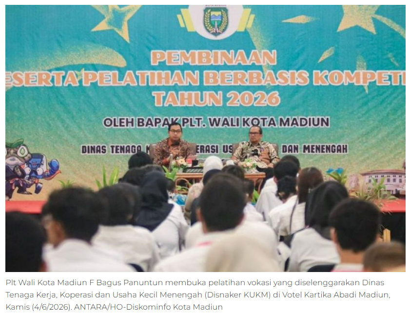 Pemkot Madiun berikan pelatihan vokasi siap kerja dan berwirausaha