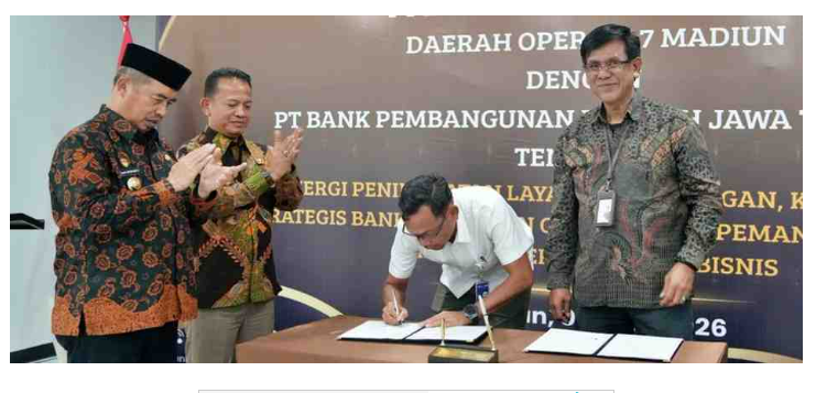 Optimalisasi Layanan dan Aset, KAI Daop 7 Madiun-Bank Jatim Jalin MoU