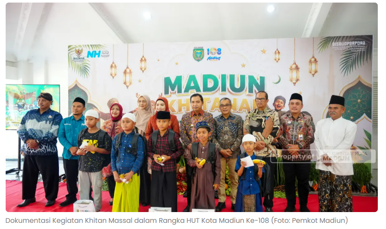 Sambut HUT ke-108 Kota Madiun, 120 Anak Ikuti Khitanan Massal Gratis