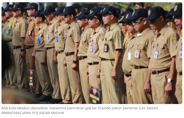 Gaji ke-13 ASN Pemkot Madiun Cair Hari Ini, Rp 18 Miliar Masuk Rekening